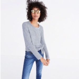 Madewell Striped Side-Tie Tee